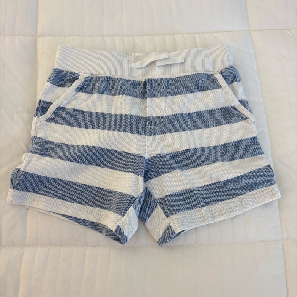 Janie and Jack Blue and White Striped Shorts Sz 4
